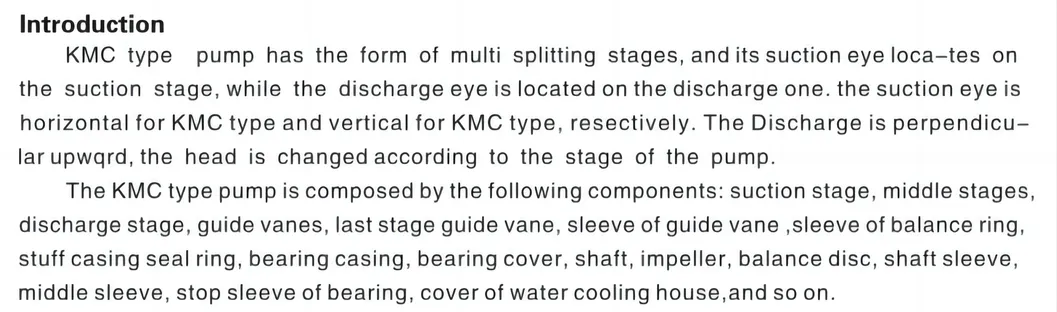 Kangqiao Horizontal Multistage Single Suction Clean Water Pit Drainadge Centrifugal Pump for Chloride Evaporation Forced Circulating with ISO/CE
