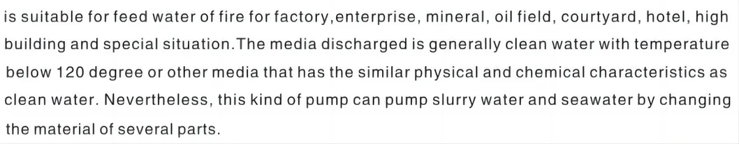 Portable High Pressure Movable Centrifugal Pump for Fire Fighting